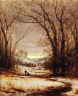 Sanford Robinson Gifford A Winter Walk painting
